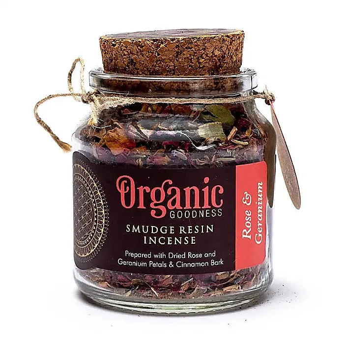 Roos & geranium smudge wierookkruid