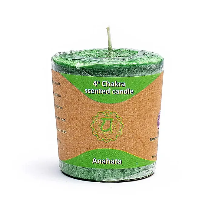 Votief kaars 4e chakra groen
