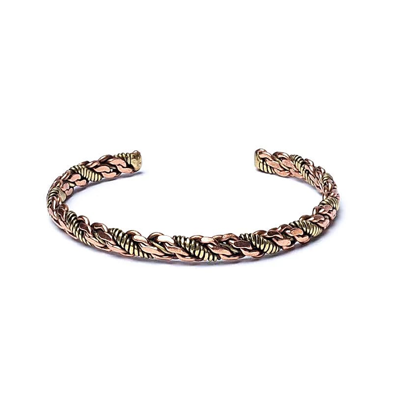 -gedraaide armband bronskleurig