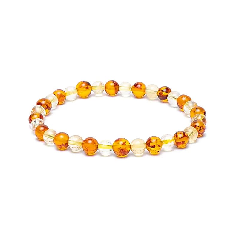 12552 AB-S58 - Armband amber/citrien