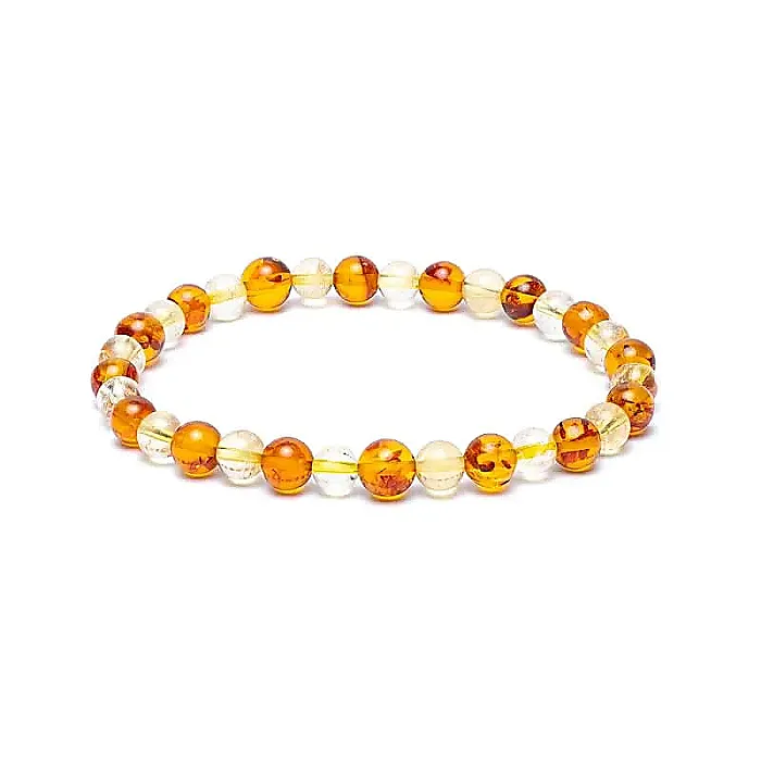 12552 AB-S58 - Armband amber/citrien