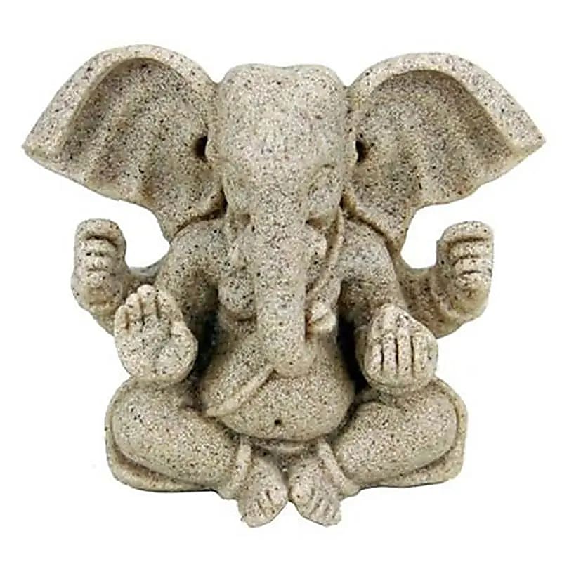 Ganesha resin zandkleurig