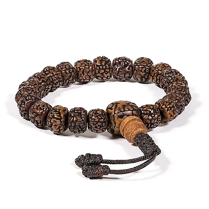 - Mala armband gepolijste rudraksha 21 kralen