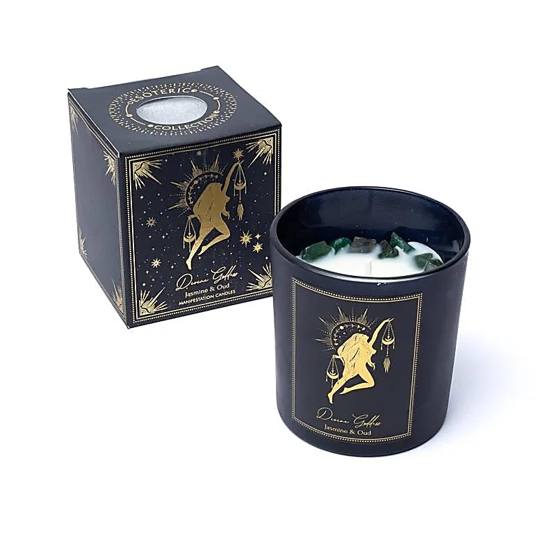 Manifestatiekaars Divine Goddess in glas