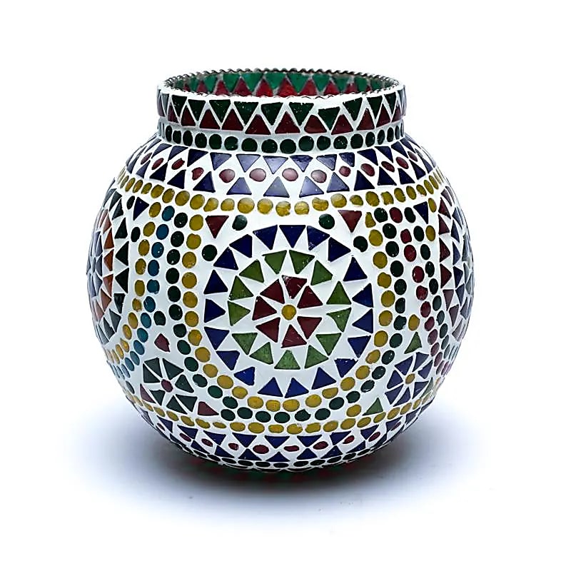 Mozaïek Theelichthouder 18 cm.