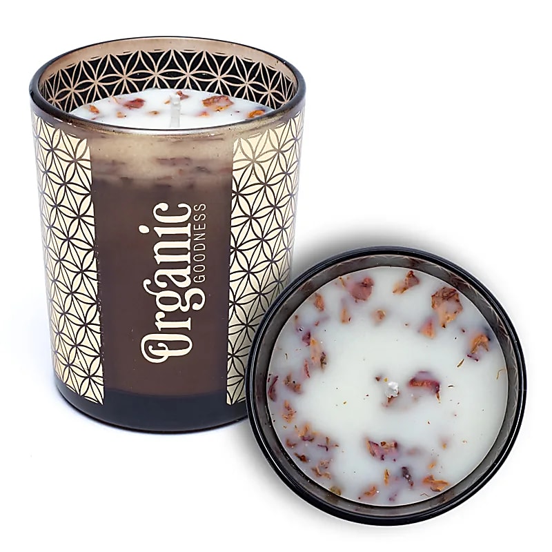 - Organic Goodness geurkaars Roos & Geranium