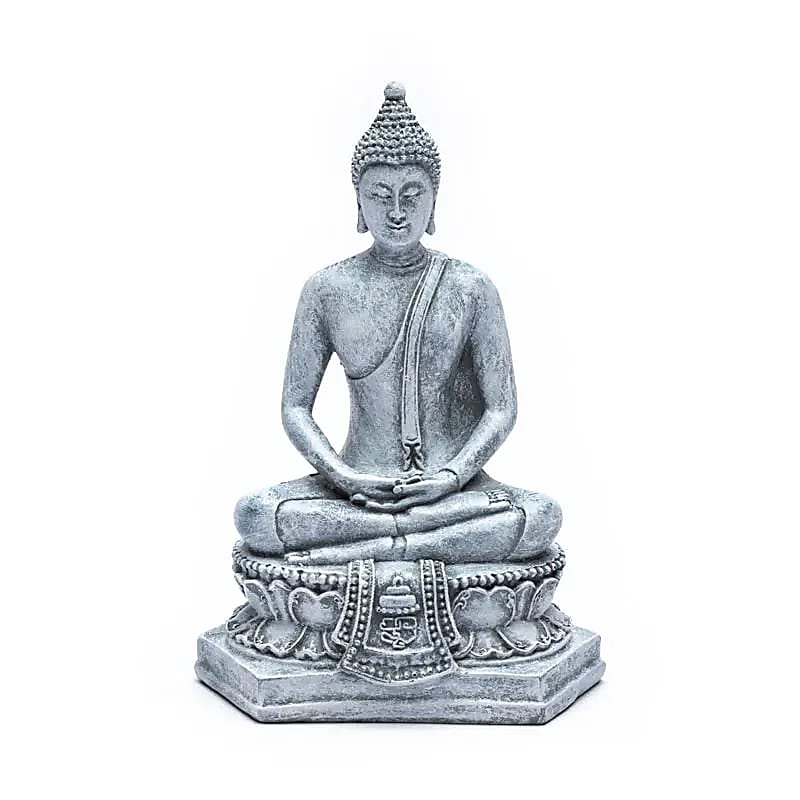 Meditatie boeddha Thailand grijs