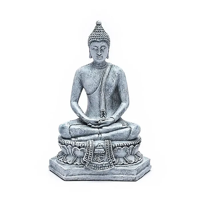 Meditatie boeddha Thailand grijs