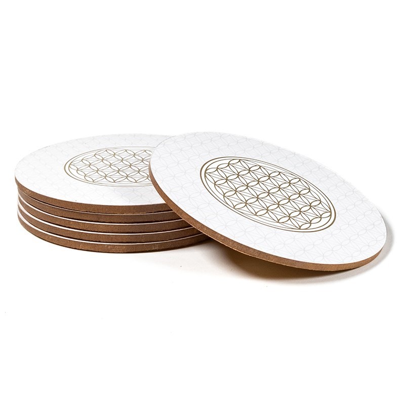 Onderzetter Flower of life neutraal foto 3