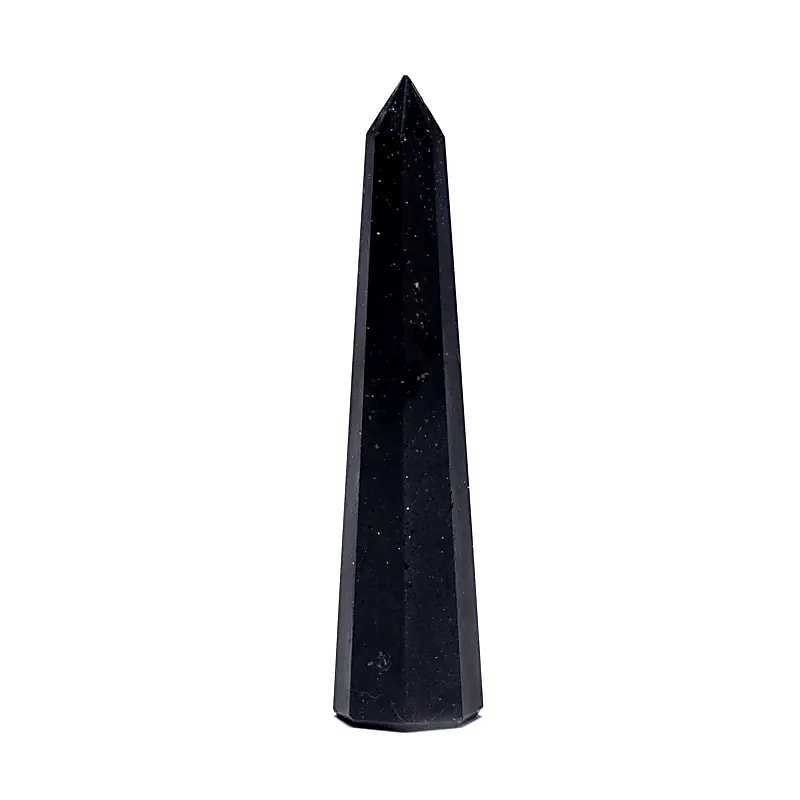 1420 Zwarte toermalijn obelisk 7.5 - 10 cm