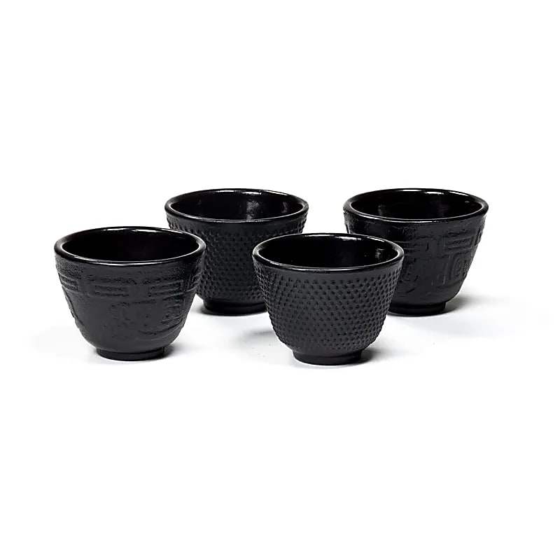 Japanse stijl geëmailleerde theekopjes set van 4
