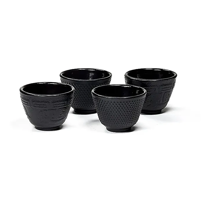 Japanse stijl geëmailleerde theekopjes set van 4