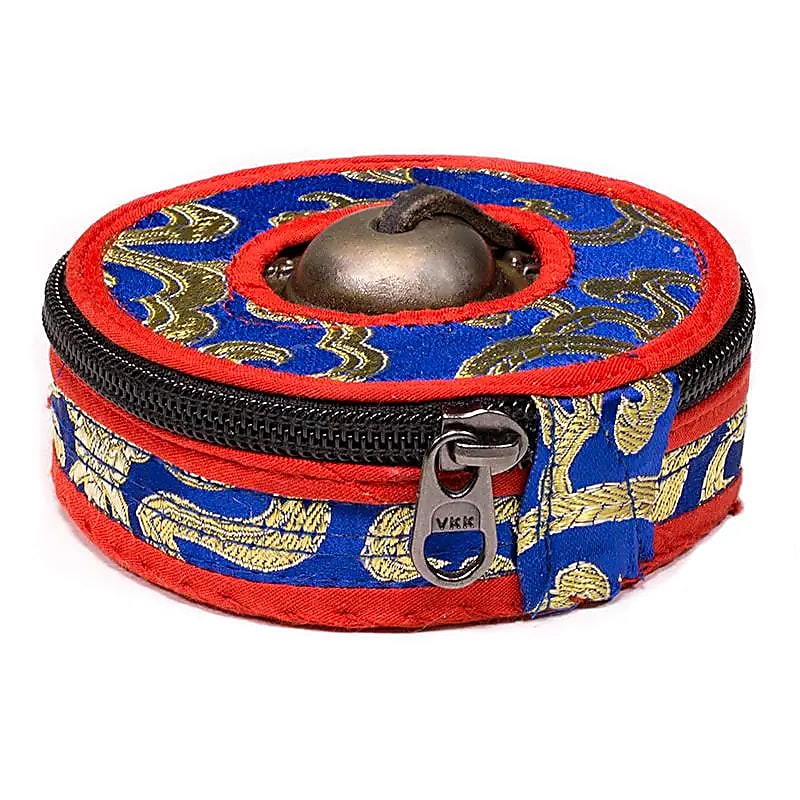 Hoesje voor Tingshas blauw/rood/zwart Large -- 9 cm
