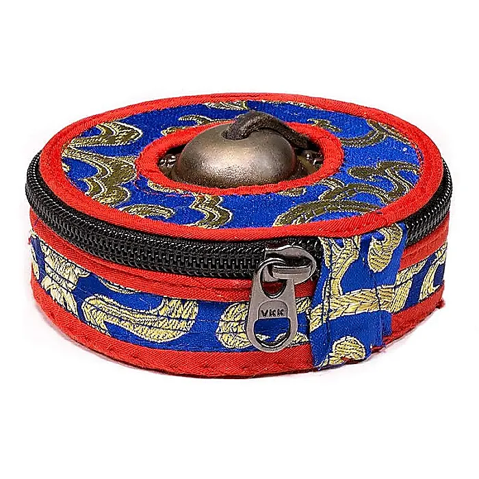 Hoesje voor Tingshas blauw/rood/zwart Large -- 9 cm