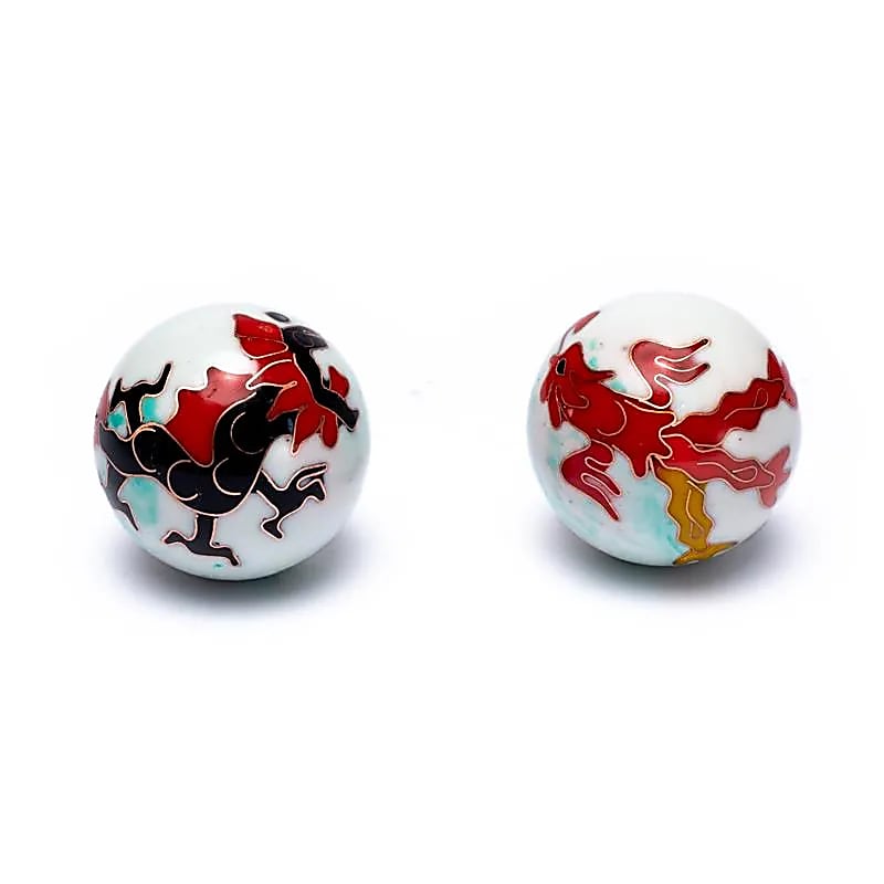 Meridiaankogels draak en Phoenix 3,5 cm.