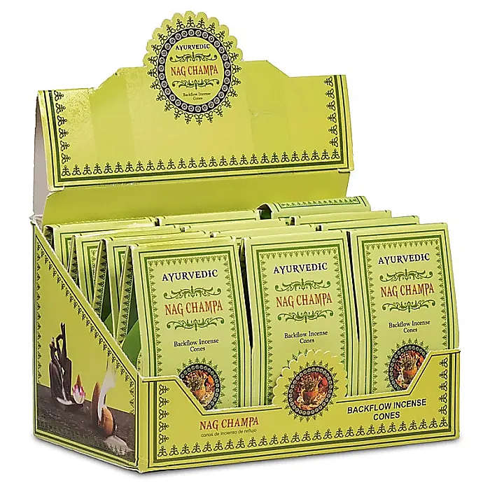 64524 Ayurvedische Nag Champa backflow wierookkegels