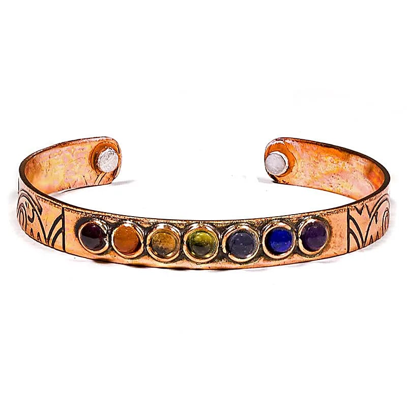 Koperen Chakra armband