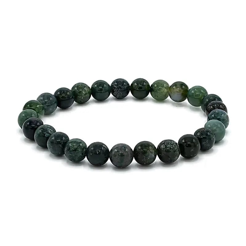 12716 Armband voor brede pols met mosagaat