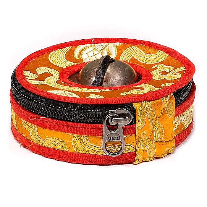 Hoesje voor Tingshas oranje/rood Large -- 9 cm