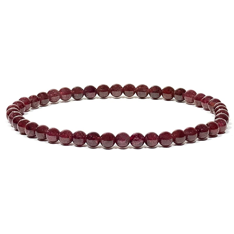 12625 AB-S1 Granaat Armband ronde kraal