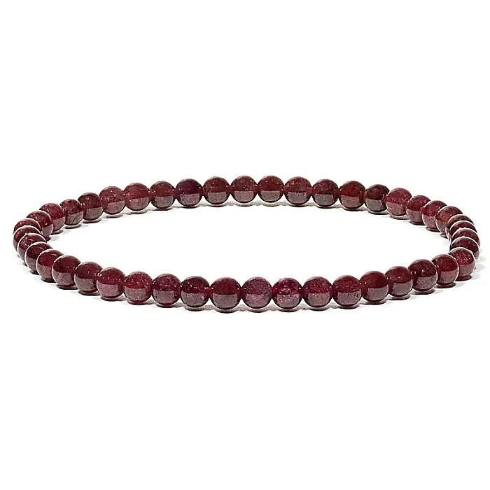 12625 AB-S1 Granaat Armband ronde kraal