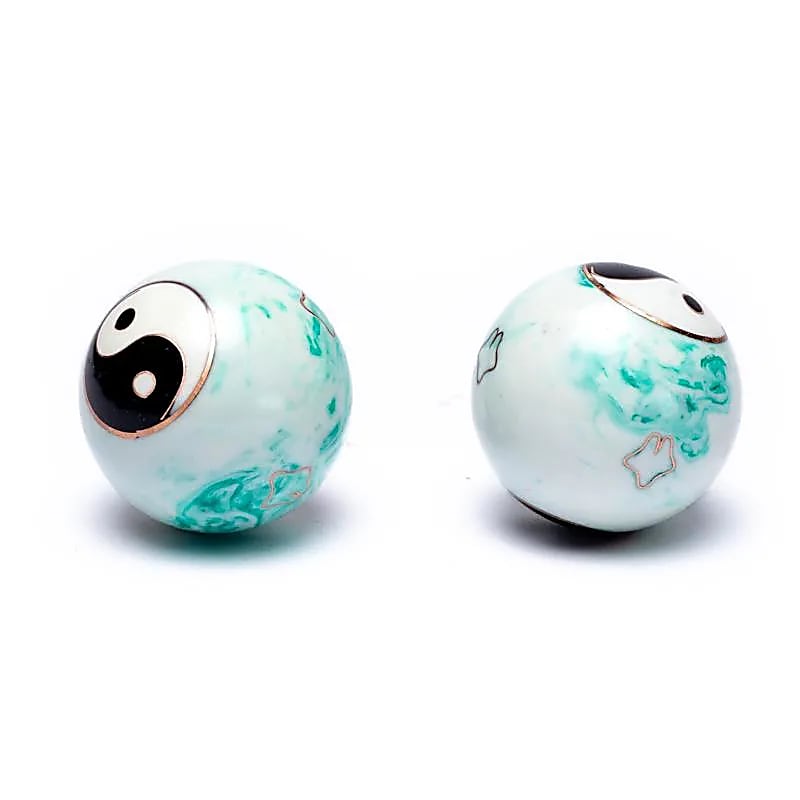 Yin /yang Groen gemarmerd