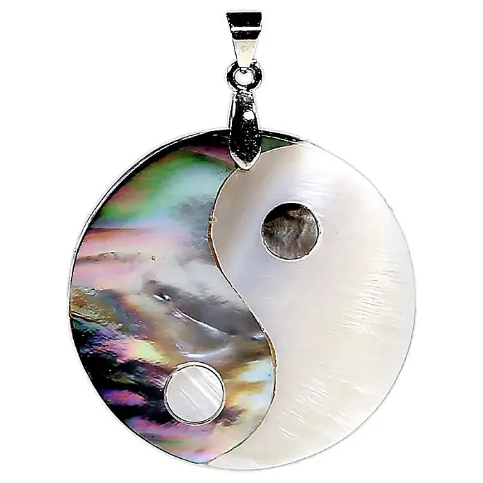 Yin Yang parelmoer Hanger 3.5 cm.