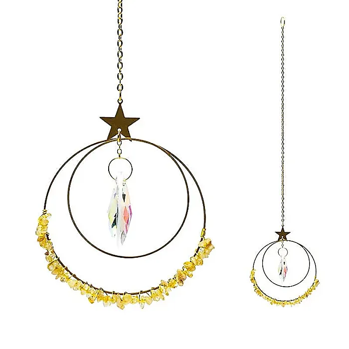 16586 (RK-E6) Suncatcher met ster, kristal en citrien