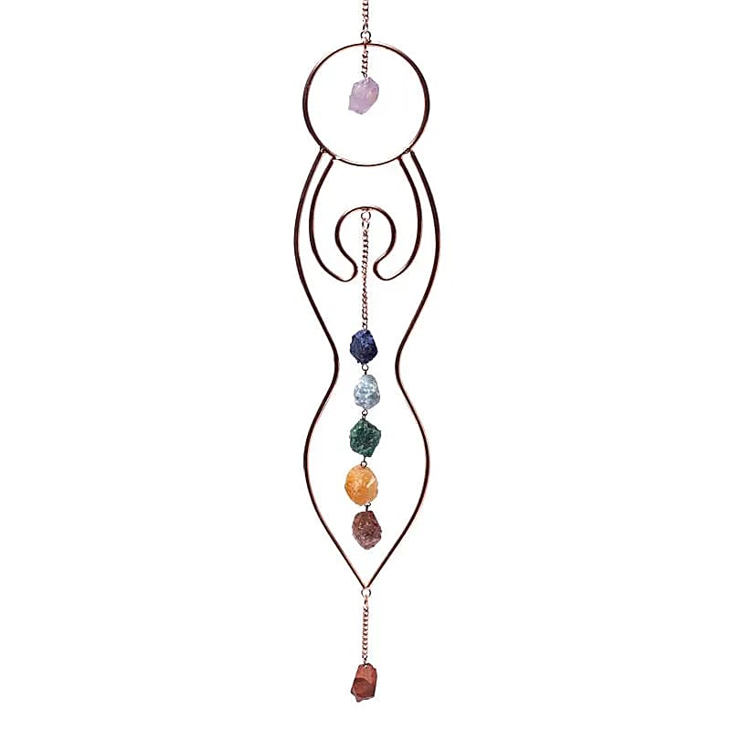 - Raamhanger Maangodin & chakra stenen NR 34