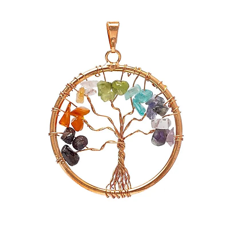 Hanger chakra levensboom messing koperkleurig