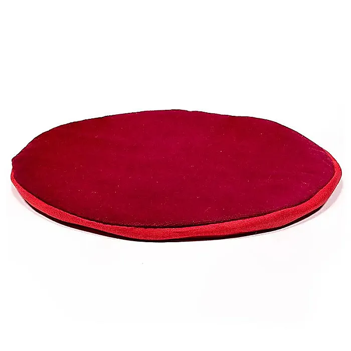 Klankschaalkussen plat rood 15 cm.