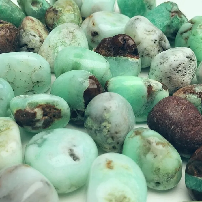 Chrysopraas - trommelsteen
