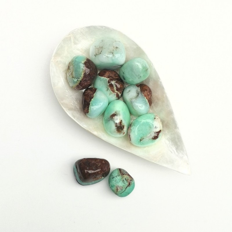 Chrysopraas - trommelsteen foto 3