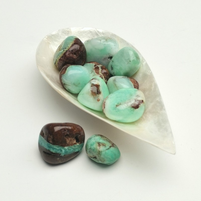 Chrysopraas - trommelsteen foto 4