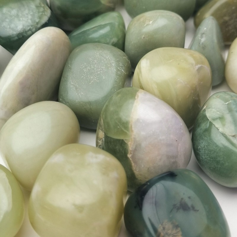 Jade (nefriet) - trommelsteen foto 2