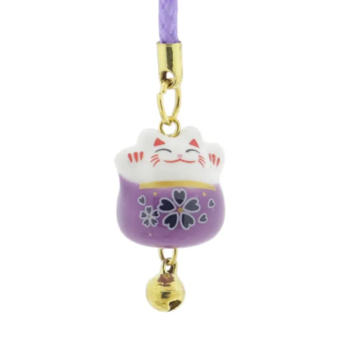 21030 Maneki neko met belletje porselein