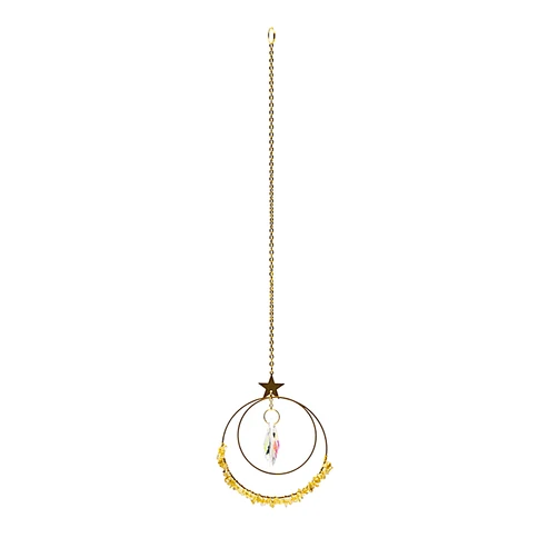 16586 (RK-E6) Suncatcher met ster, kristal en citrien foto 2