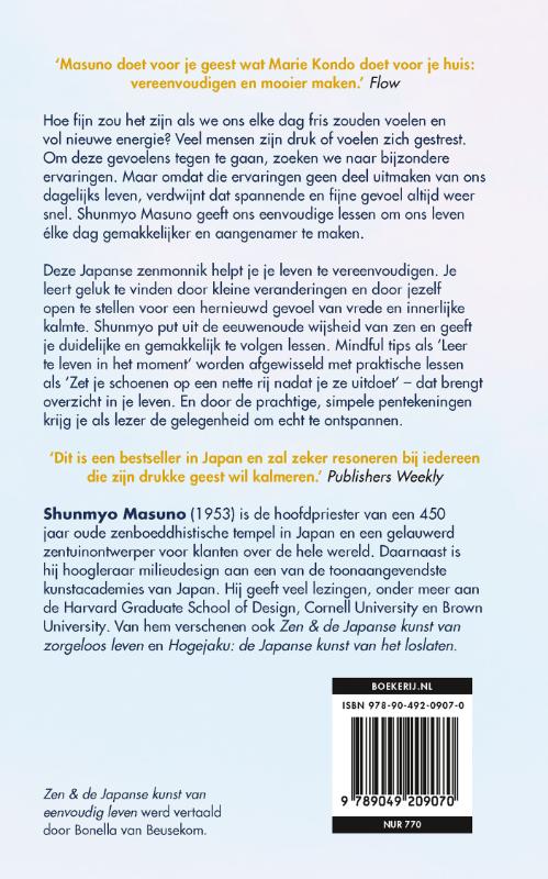 Zen en de Japanse kunst van eenvoudig leven - Masuno, S. foto 2