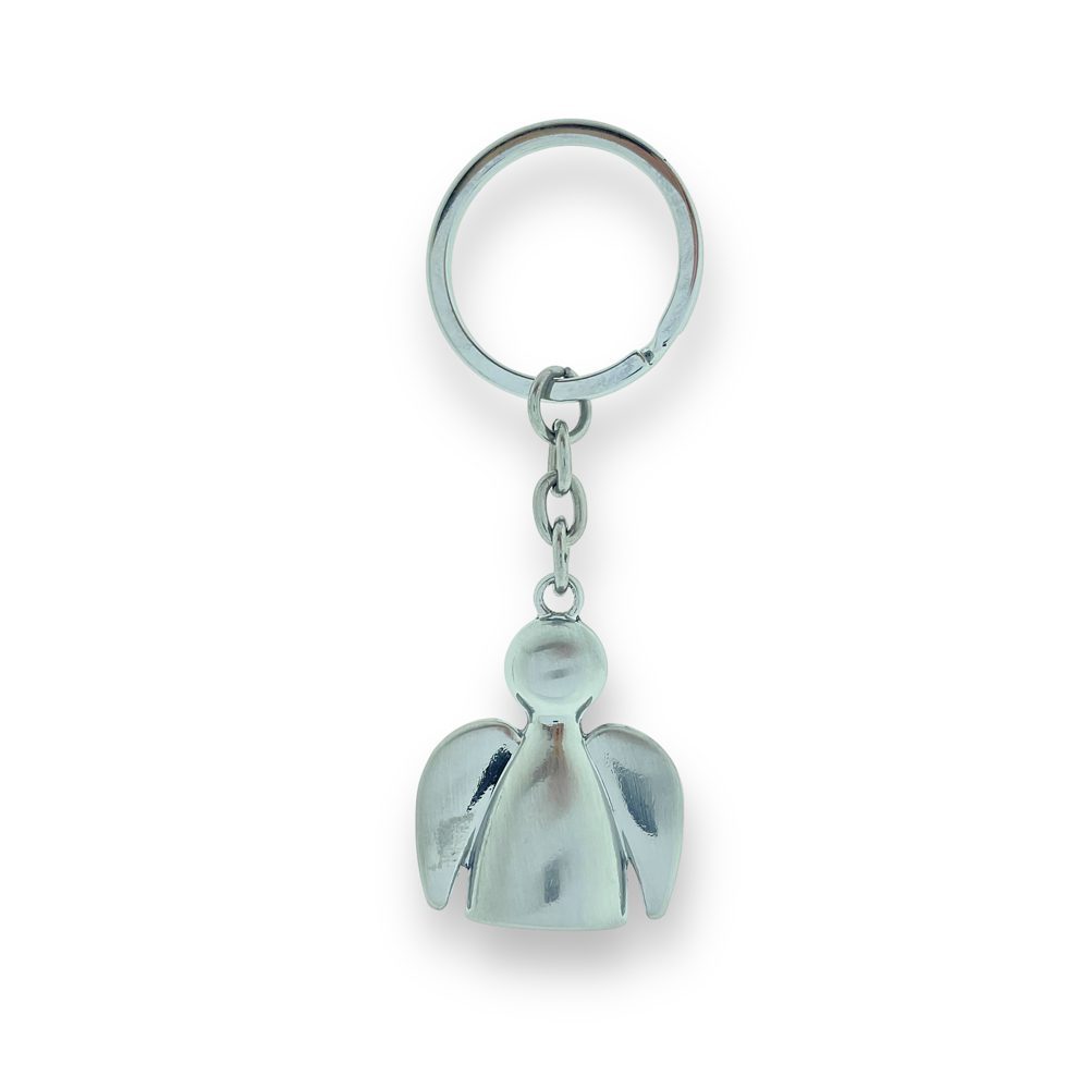 Sleutelhanger engel chroom