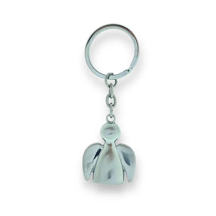 Sleutelhanger engel chroom