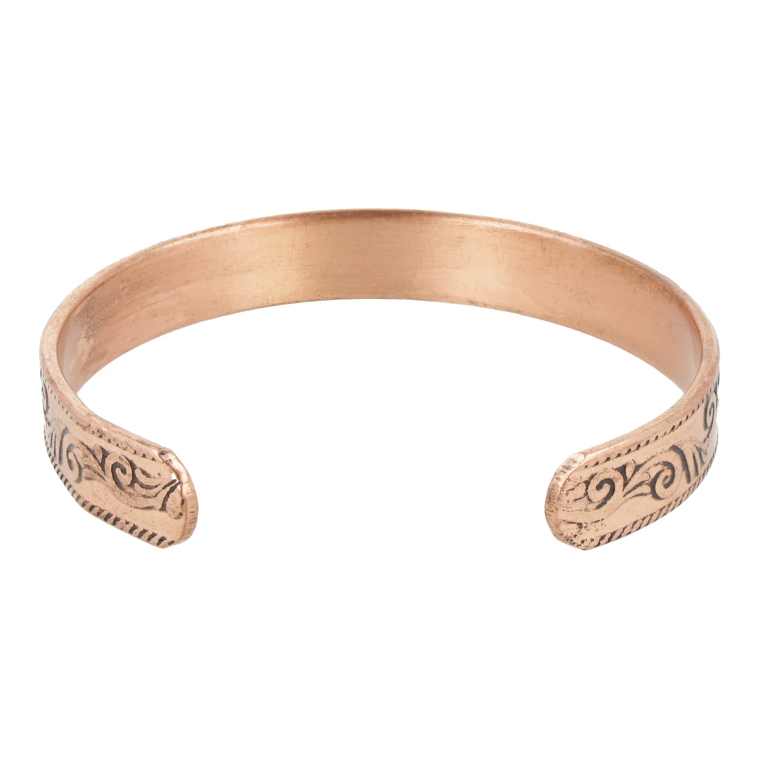Armband koper lotus motief magnetisch foto 2