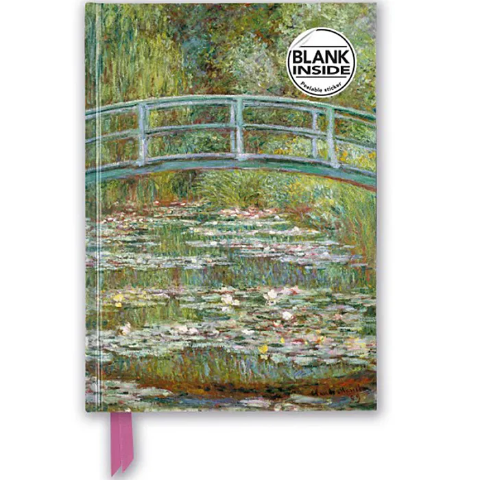A5 Blank Hard cover Claude Monet - Bridge over a pond for waterlelies