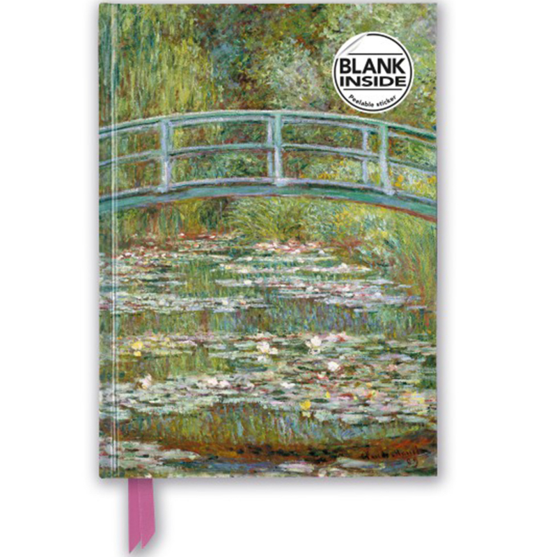A5 Blank Hard cover Claude Monet - Bridge over a pond for waterlelies