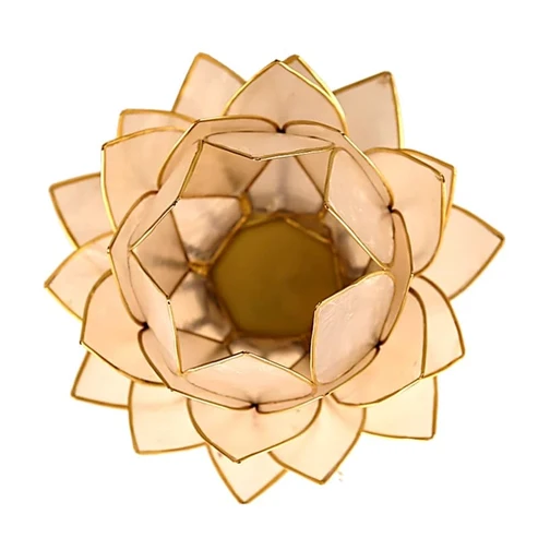 Lotus sfeerlicht naturel groot -- 15x15 cm foto 2