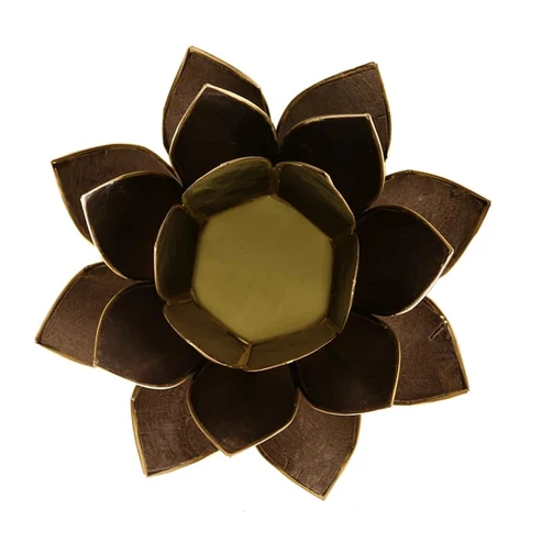 (17) Lotus sfeerlicht zwart goudrand -- 13.5 cm foto 2