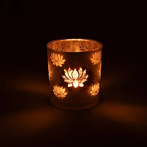 1143 Sfeerlicht matglas/metallic Lotus foto 2