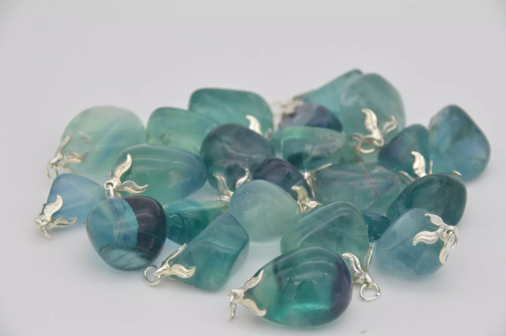 Fluoriet blauw Edelsteenhanger