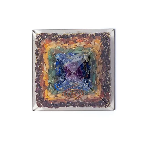13239 Orgoniet chakra piramide 7,5x7,5x6 cm. foto 2