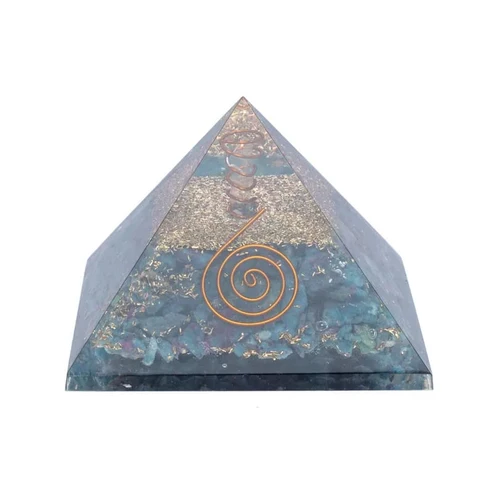 Orgoniet piramide robijn in kyaniet foto 2