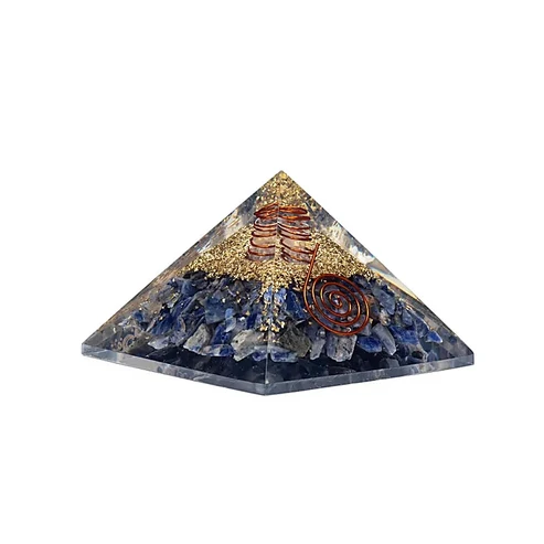 78424 Orgoniet pyramide sodaliet met maan en sterren foto 2